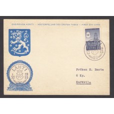 Finlandia Tarjetas Maximas Yvert 429 - Matasello Helsinki 1955