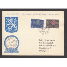 Finlandia Tarjetas Maximas Yvert 501/2 - Matasello Helsinki 1960