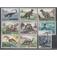 San Marino Correo 1965 Yvert 645/53 ** Mnh Fauna Prehistorica