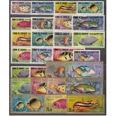 Arabia Sud Este (Um Al Quiwain) Correo 69+A,10 ** Mnh Fauna Peces