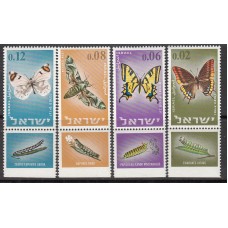 Israel Correo 1965 Yvert 300/303 ** Mnh Fauna - Mariposas
