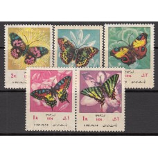 Iran Correo 1974 Yvert 1537/41 ** Mnh Fauna - Mariposas