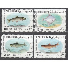 Irak Correo Yvert 527/30 ** Mnh Fauna - Peces