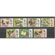 Malaysia Perlis Correo Yvert 46/52 ** Mnh Fauna - Mariposas