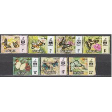 Malaysia Sabah Correo Yvert 24/30 ** Mnh Fauna - Mariposas