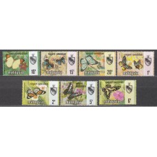 Malaysia Negri-Sembiland Correo Yvert 80/86 ** Mnh Fauna - Mariposas