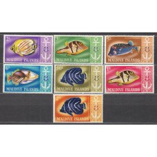 Maldives Correo Yvert 214/20 ** Mnh Fauna - Peces