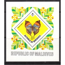 Maldives Hojas Yvert 18 ** Mnh Fauna - Mariposas