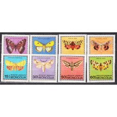 Mongolia Correo 1974 Yvert 695/702 ** Mnh Fauna - Mariposas
