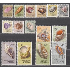 Kenya Correo Yvert 34/48 ** Mnh Fauna Marina - Caracolas