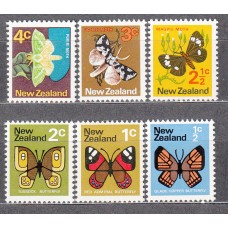 Nueva Zelanda Correo 1970 Yvert 508/13 ** Mnh Fauna - Mariposas