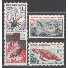 Comores Correo Yvert 35/38 ** Mnh Fauna Marina