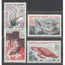 Comores Correo Yvert 35/38 ** Mnh Fauna Marina