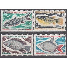 Tchad Correo Yvert 216/19 ** Mnh Fauna - Peces