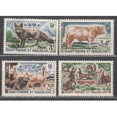 San Pierre y Miquelon Correo Yvert 372/75 ** Mnh Fauna