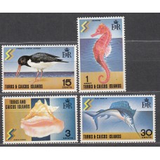 Turk y Caicos Correo Yvert 272/75 ** Mnh Fauna - Aves