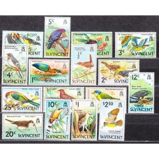 San Vicente Correo Yvert 261/276 ** Mnh  Fauna - Aves