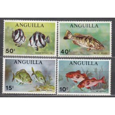 Anguilla Correo Yvert 52/55 ** Mnh Fauna - Peces