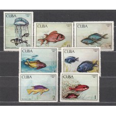 Cuba Correo 1969 Yvert 1294/1300 ** Mnh Fauna Marina - Peces