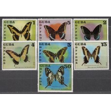 Cuba Correo 1972 Yvert 1605/11 ** Mnh Fauna - Mariposas