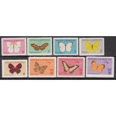 Dominicana Correo 1966 Yvert 638/42+A,184/86 ** Mnh Fauna - Mariposas