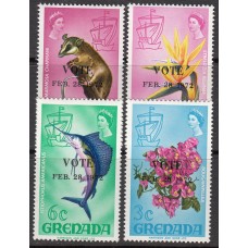 Grenada Correo 1972 Yvert 432/35 ** Mnh Fauna - Flora