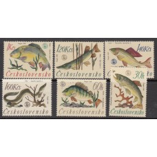 Checoslovaquia Correo 1966 Yvert 1475/80 ** Mnh Fauna - Peces