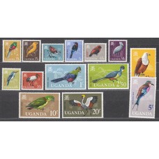 Uganda Correo Yvert 64/77 ** Mnh Fauna - Aves