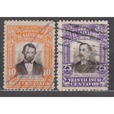 Salvador Correo 1913-14 Yvert 375/76 usado  Personajes