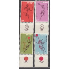 Israel Correo 1964 Yvert 255/58 * Mh Juegos Olimpicos de Tokyo - Deportes