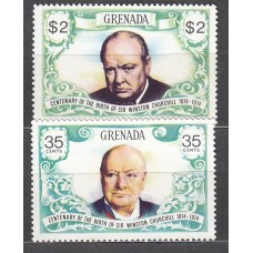 Grenada Correo 1974 Yvert 539/40 ** Mnh Winston Churchill
