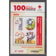 Costa Rica Hojas Yvert 91 ** Mnh 100 Años Cruz Roja