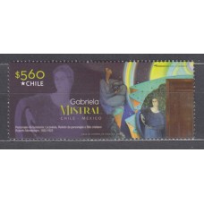 Chile Correo 2022 Yvert 2182 ** Mnh Gabriela Mistral