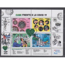 Cuba Correo 2021 Yvert 5974/77 ** Mnh Cuba Frente a la Covid -19 - Medicina