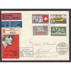 Suiza Cartas Yvert 302 , 320 Aereos 4 y 8 - Matasello Munich Basel