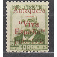 Locales Patrióticos Antequera 1936 Edifil 13hcc * Mh Sobrecarga Roja