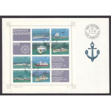 Suiza Sobre Primer Dia FDC Yvert HB 23 - Barcos 1978