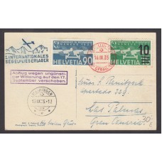 Suiza Cartas Yvert 18 y 20 Aereos - Matasello Aereo 1935