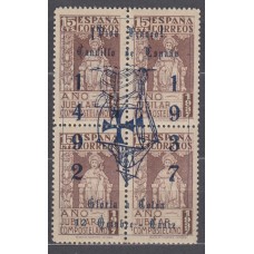 Locales Patrióticos Cádiz 1937 Edifil 27hea ** Mnh Carabela Invertida