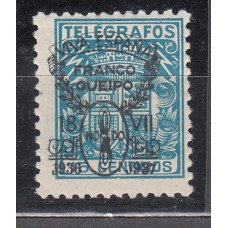 Locales Patrióticos Sevilla 1937 Edifil 55hcc ** Sobrecarga en Negro
