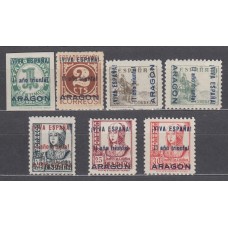 Locales Patrióticos Zaragoza 1937 Edifil 41/47 * Mh