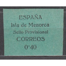 Menorca (Baleares) 1939 Sellos Provisionales Edifil 1 * Mh