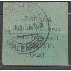 Menorca (Baleares) 1939 Sellos Provisionales Edifil 1 usado