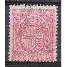 Filipinas Telegrafos 1896 Edifil 62 usado