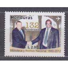 Honduras Aereo 2012 Yvert 1359 ** Mnh Biblioteca de los Archivos nacionales