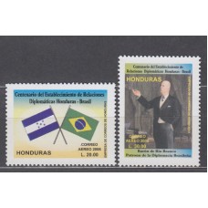 Honduras Aereo 2006 Yvert 1286/87 ** Mnh Relaciones Diplomaticas con Brasil
