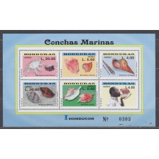 Honduras Hojas Yvert 74 ** Mnh Conchas Marinas