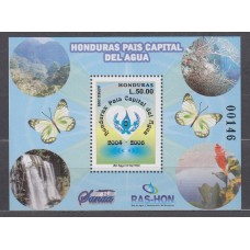 Honduras Hojas Yvert 81 ** Mnh Pasos del Agua - Mariposas