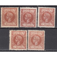 Filipinas Sueltos 1898 Edifil 131/35 * Mh