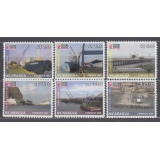 Nicaragua Correo 2009 Yvert 2657/62 ** Mnh Puertos de Nicaragua